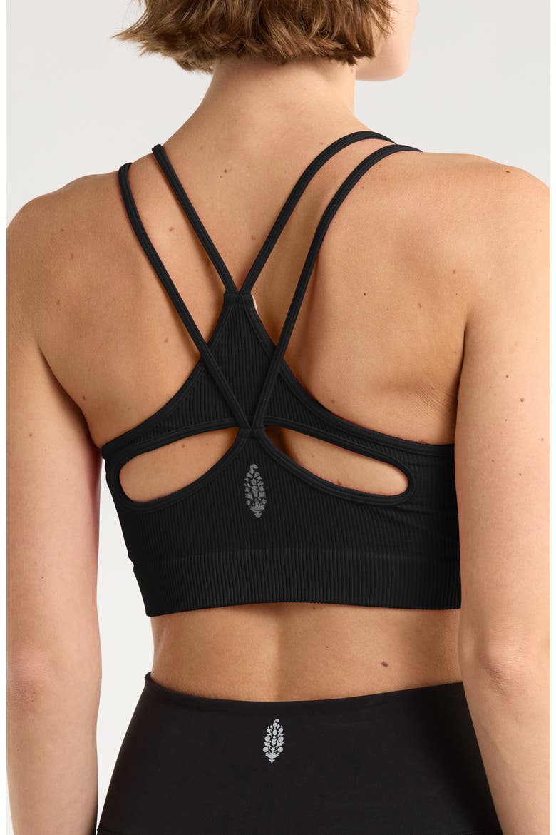 FP Movement Free Throw Strappy Sports Bra, Alternate, color, BLACK