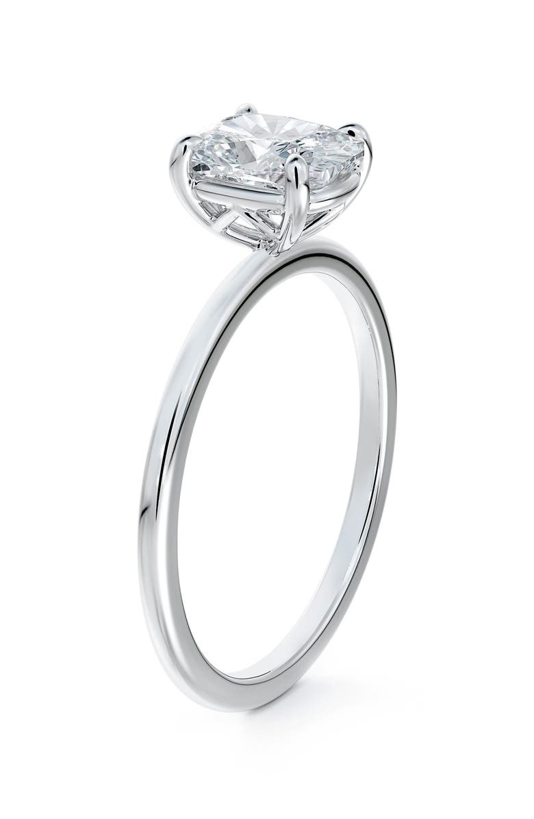 De Beers Forevermark Delicate Icon<sup>™</sup> Setting Cushion Diamond Engagement Ring, Main, color,