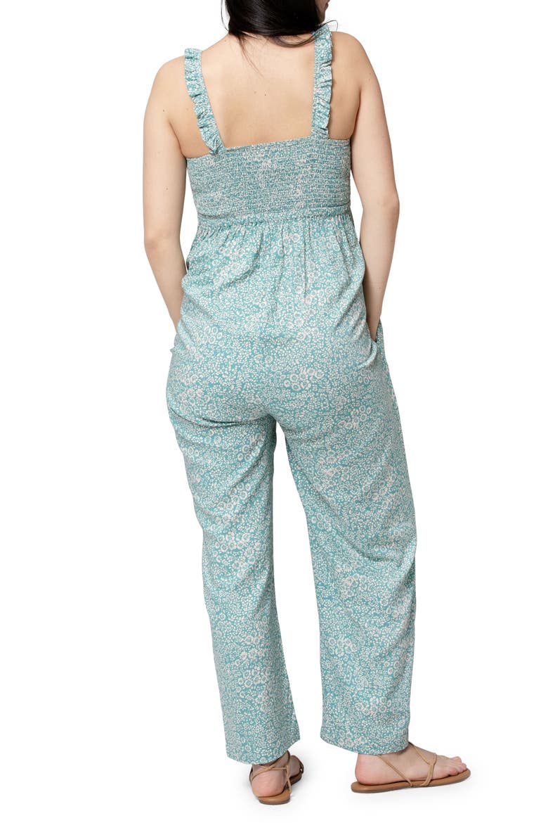 Marais Maternity Jumpsuit, Alternate, color, FLOWER PRINT