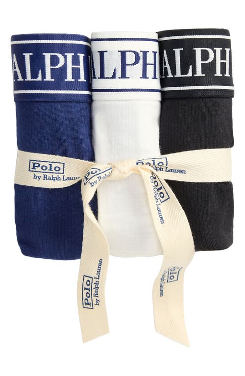 Polo Ralph Lauren Logo Band Assorted 3-pack Mid Rise Thongs In White