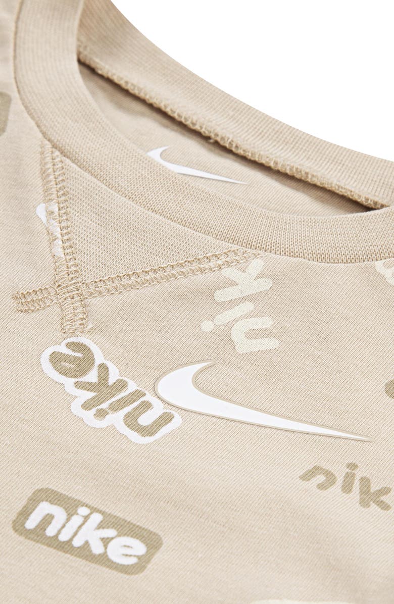 Nike Allover logo T-shirt & Mesh Shorts Set, Alternate, color, 
