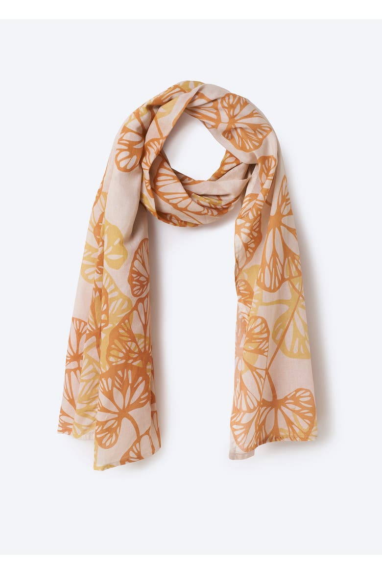 Foulard Scarf, Alternate, color, Orange Petals