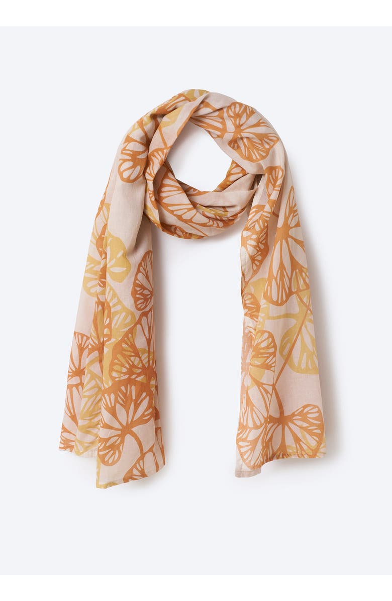 VISCATA Foulard Scarf, Main, color, Orange Petals