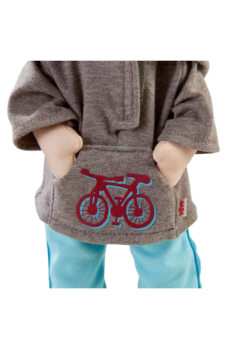 HABA Lian 12" Soft Doll - Baby Boy Doll with Brown Hair and Blue Eyes, Perfect Plush Toy for 18 Months & Up with Embroidered Face, Alternate, color, Beige Multi