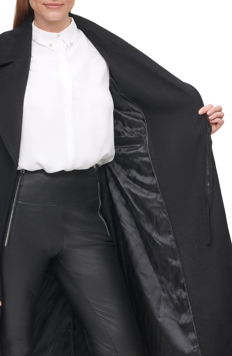 KARL LAGERFELD PARIS Wool Blend Wrap Coat, Alternate, color, 