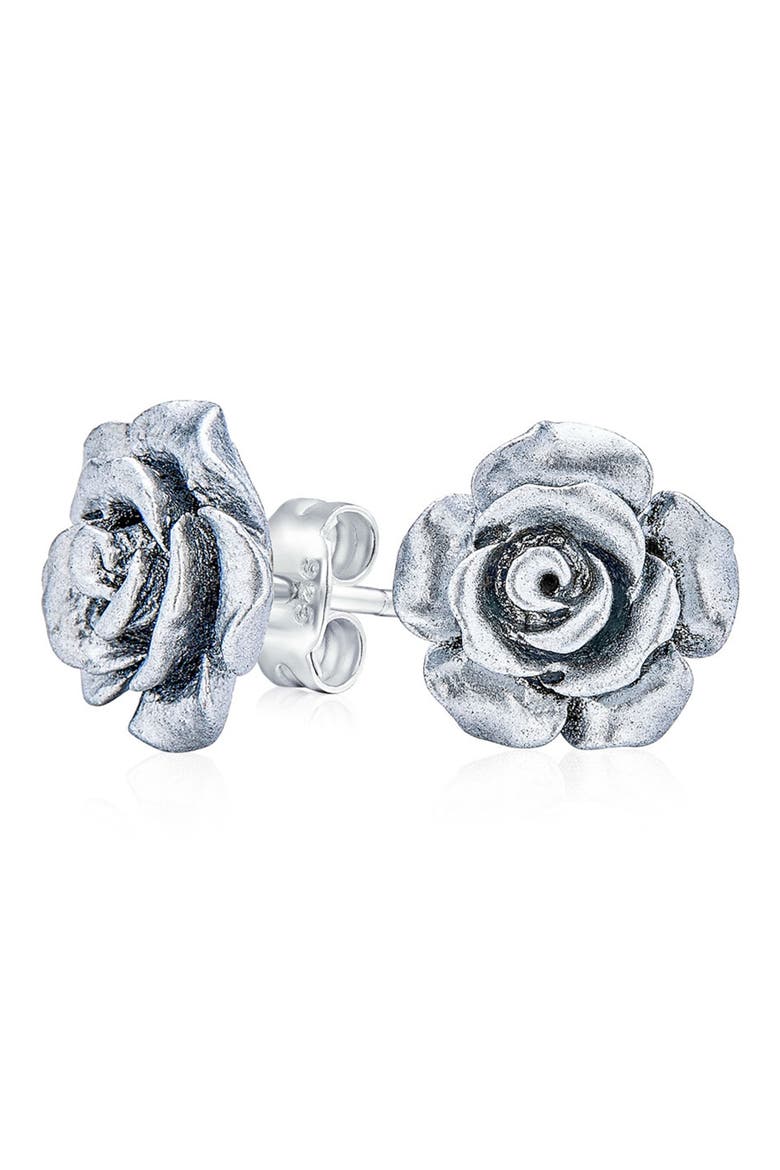 3D Rose Stud Earrings, Alternate, color, MULTICOLOR