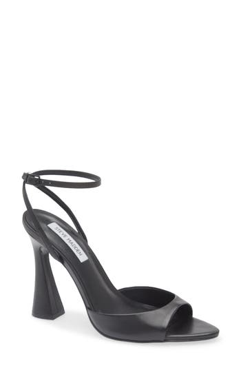 Steve Madden Beki Ankle Strap Pointed Toe Sandal In Black