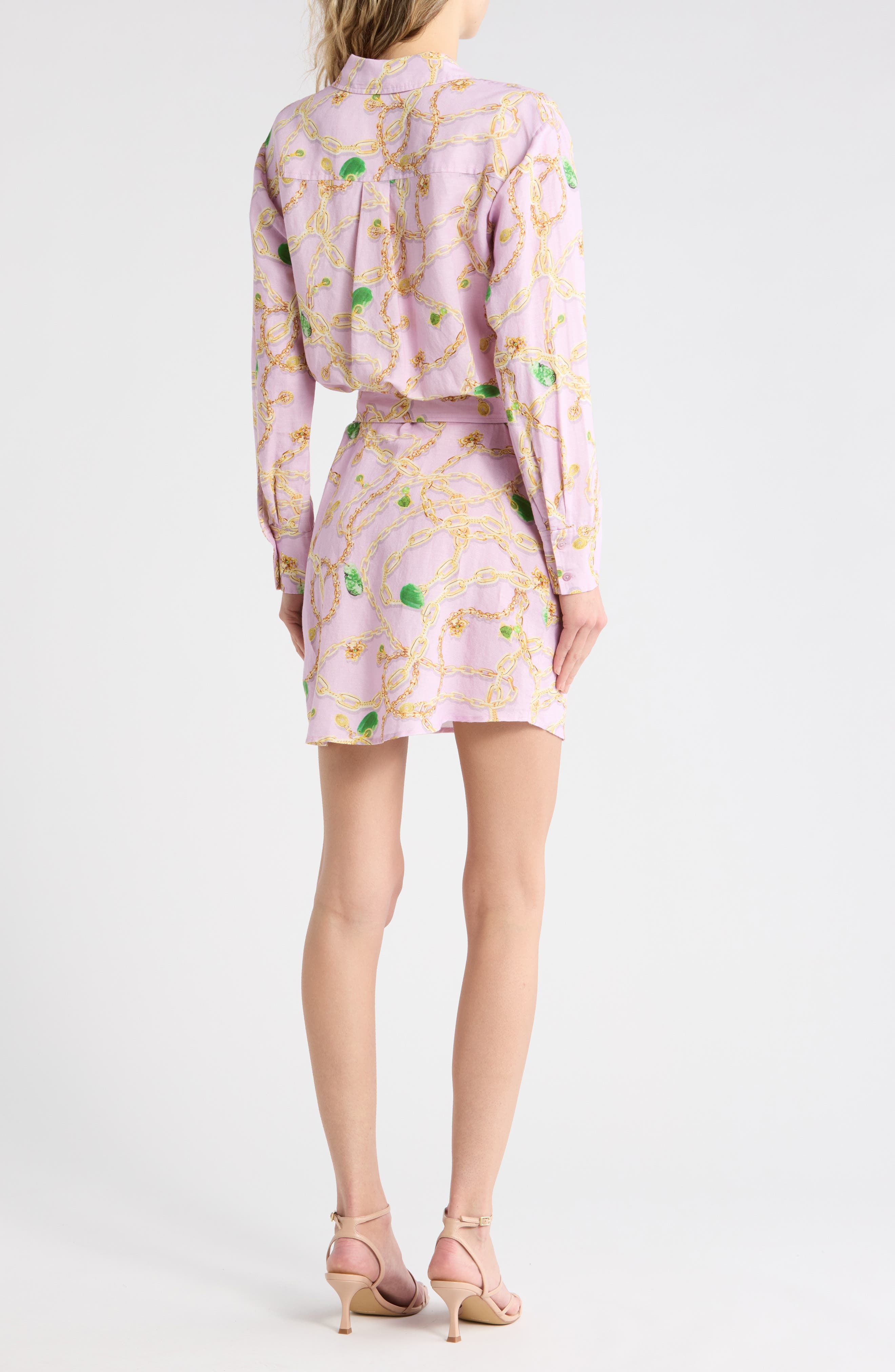 Demie Linen Blend Mini Shirtdress - image 2