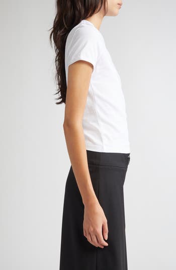 Metallic Oval D Cutout Slim Fit T-Shirt