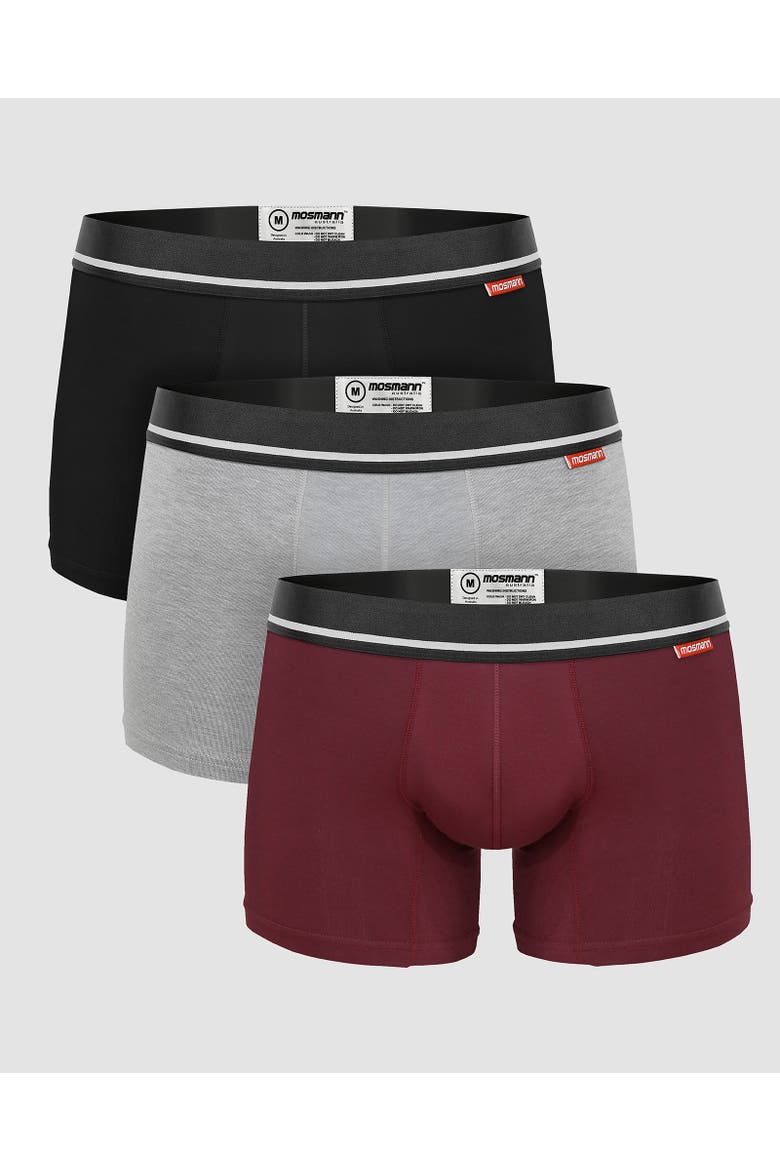 Men's 3-Pack Boxers, Main, color, Burgundy