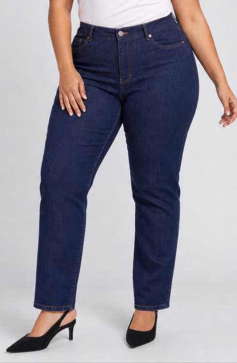 Kasey High Waist Stovepipe Straight Leg Jeans
