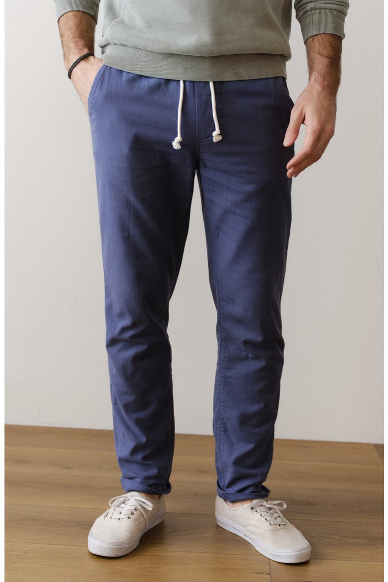 Saturday Slim Straight Leg Stretch Cotton Beach Pants, Alternate, color, FRENCH BLUE