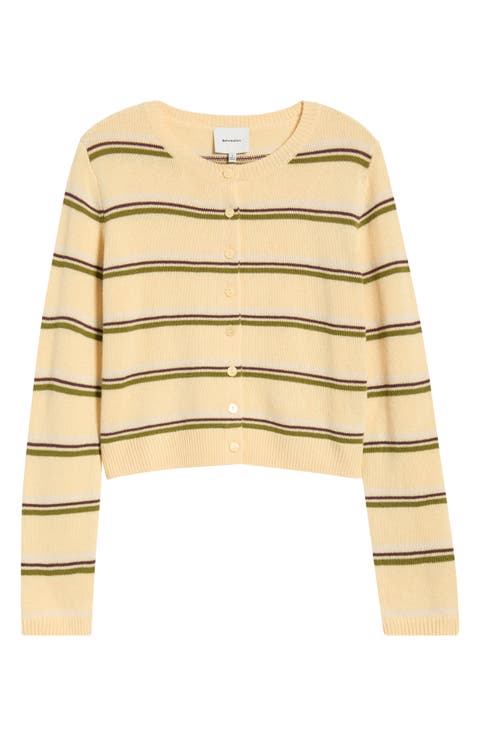Clara Stripe Cashmere Cardigan