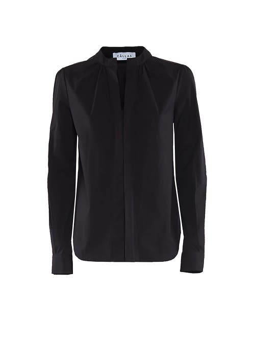 Callas Milano Olympia Poplin Blouse In Black