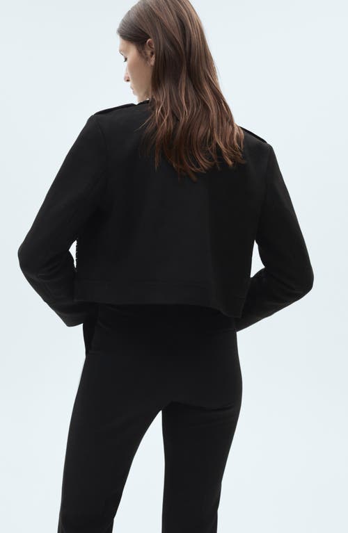Mango Studded Jacket In Black