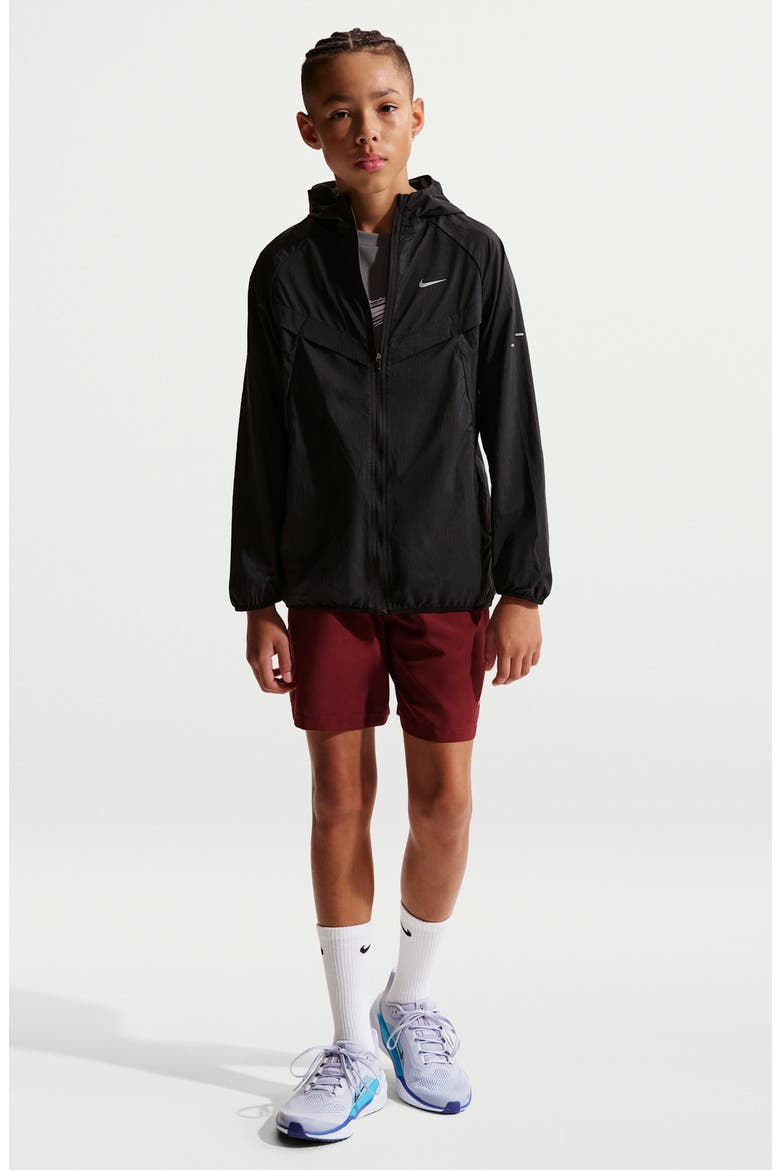Kids' Stride Water Repellent Jacket, Main, color, BLACK/ BLACK