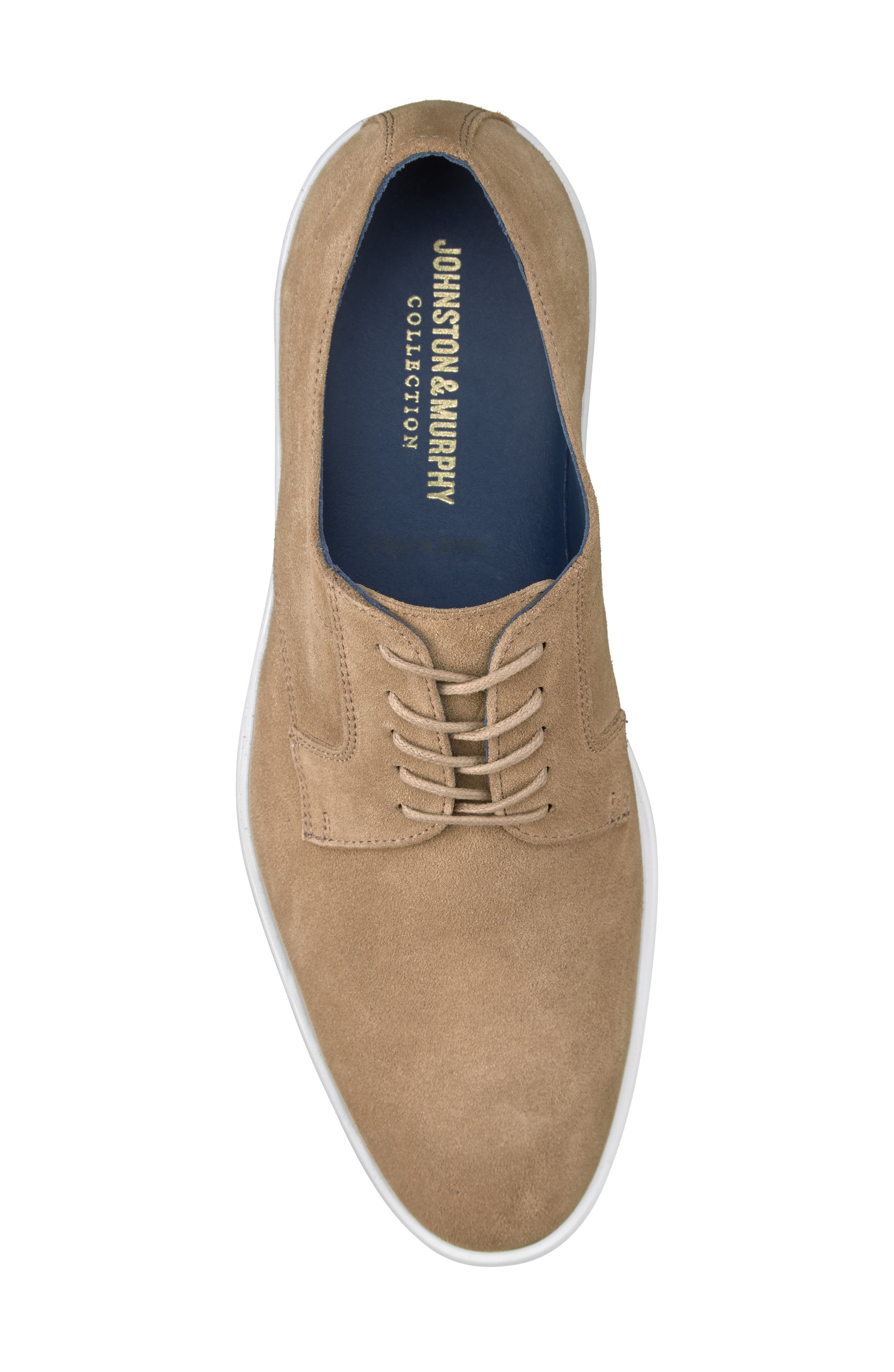 Johnston & Murphy Bolivar Plain Toe Derby, Alternate, color, Taupe Italian Suede