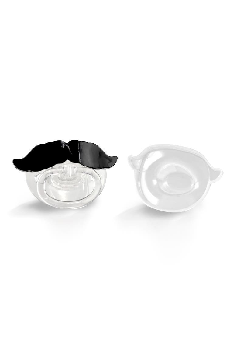'Mustache' Pacifier, Alternate, color, BLACK