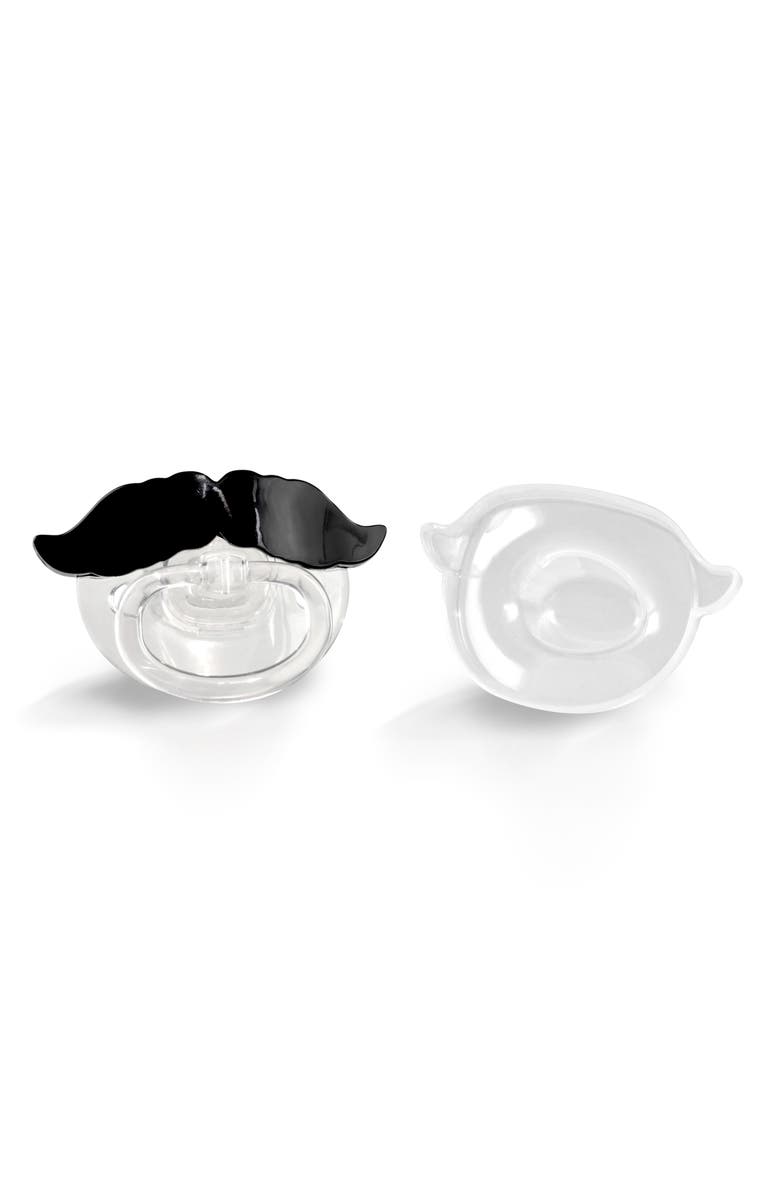 Fred & Friends 'Mustache' Pacifier, Alternate, color, Black