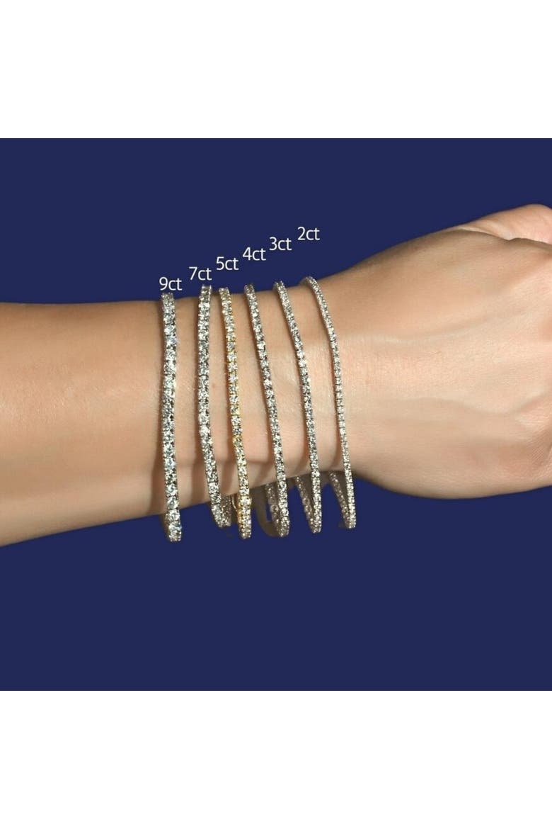 3 Ct Lab Grown Diamond Tennis Bracelet 7" 14k Gold, Alternate, color, 14k Yellow Gold