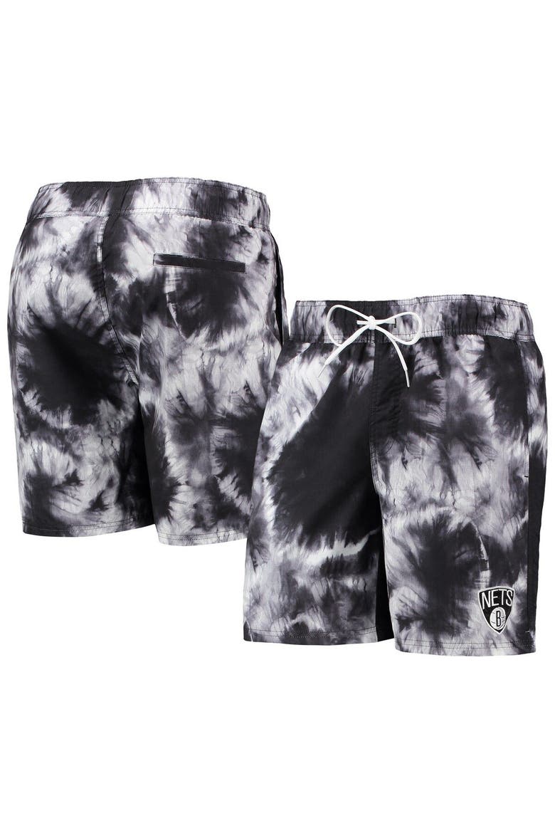 Men's G-III Sports by Carl Banks Black Brooklyn Nets Splash Volley Swim Shorts, Main, color, Black