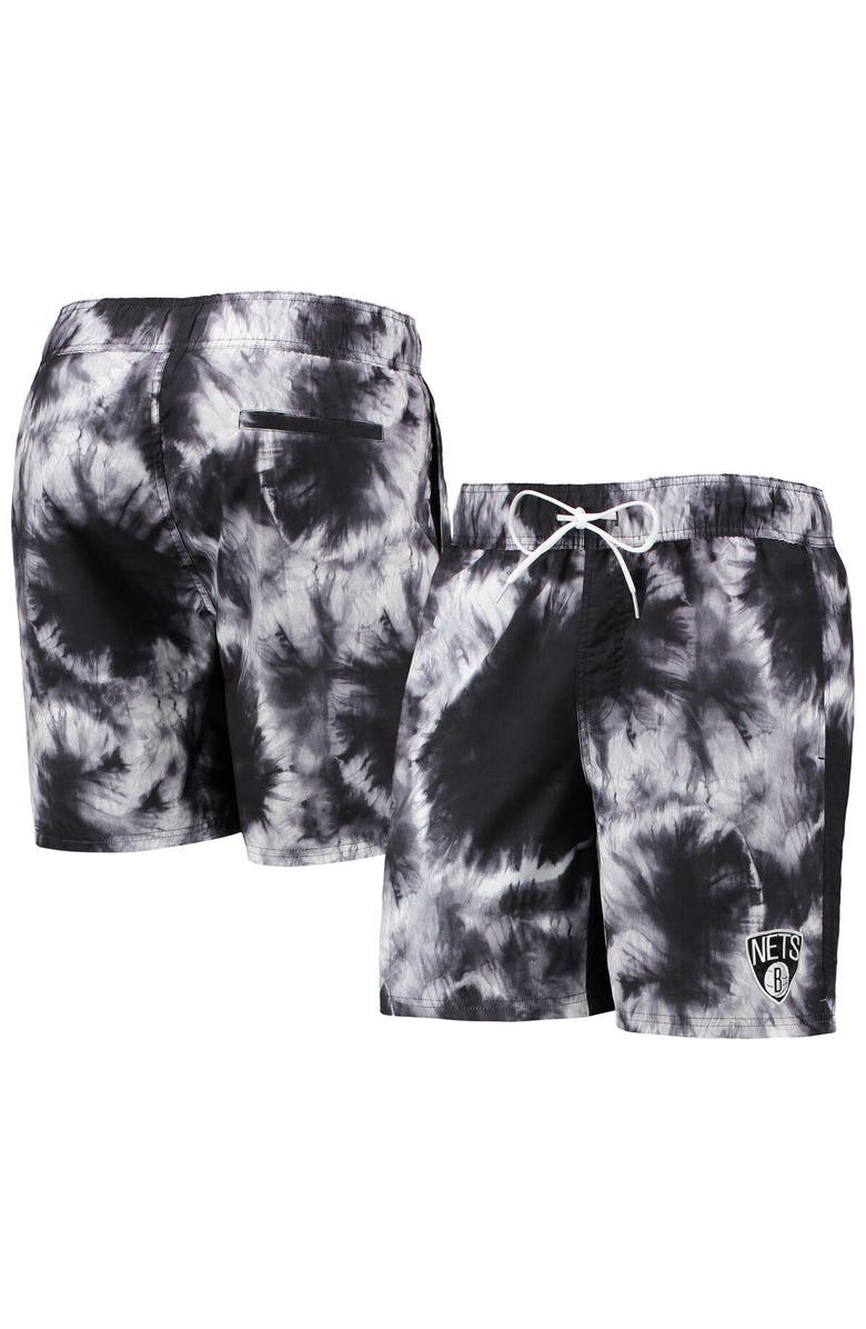 G-III SPORTS BY CARL BANKS Men's G-III Sports by Carl Banks Black Brooklyn Nets Splash Volley Swim Shorts, Main, color, Black