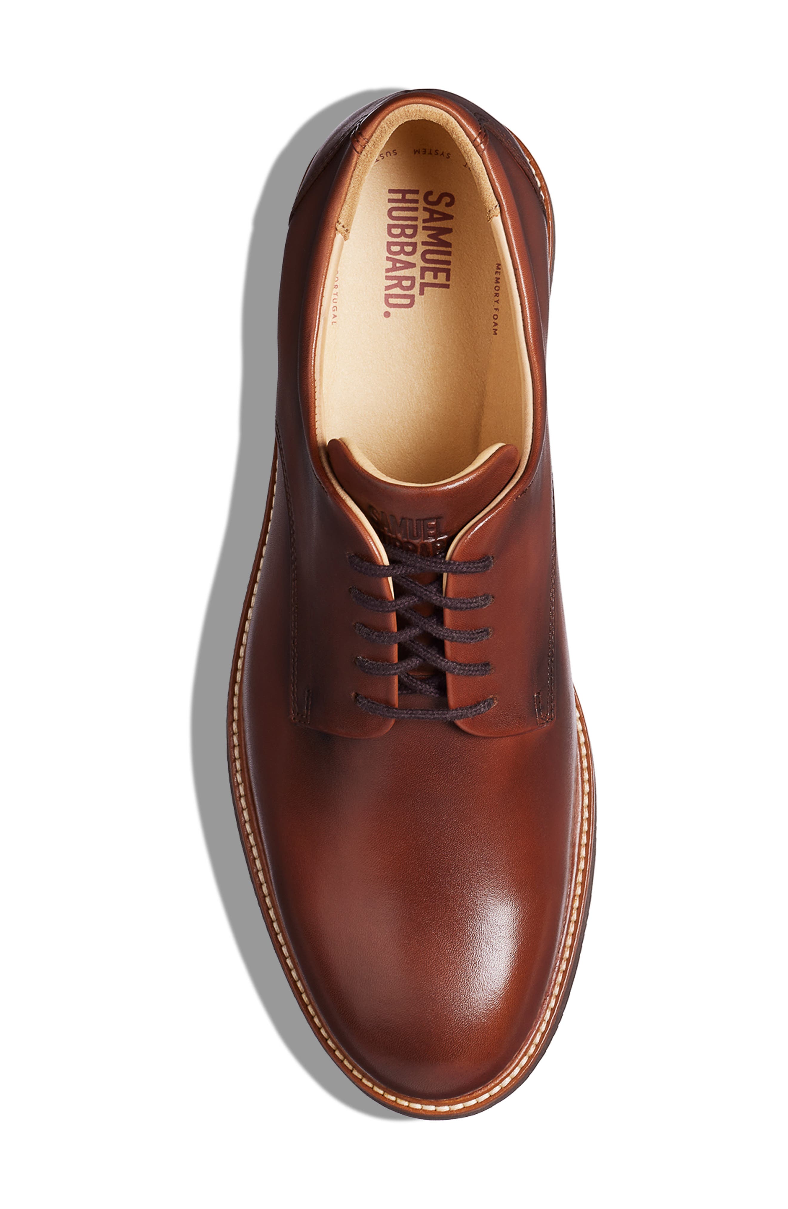 Samuel Hubbard Founder Oxford, Alternate, color, Cognac Leather