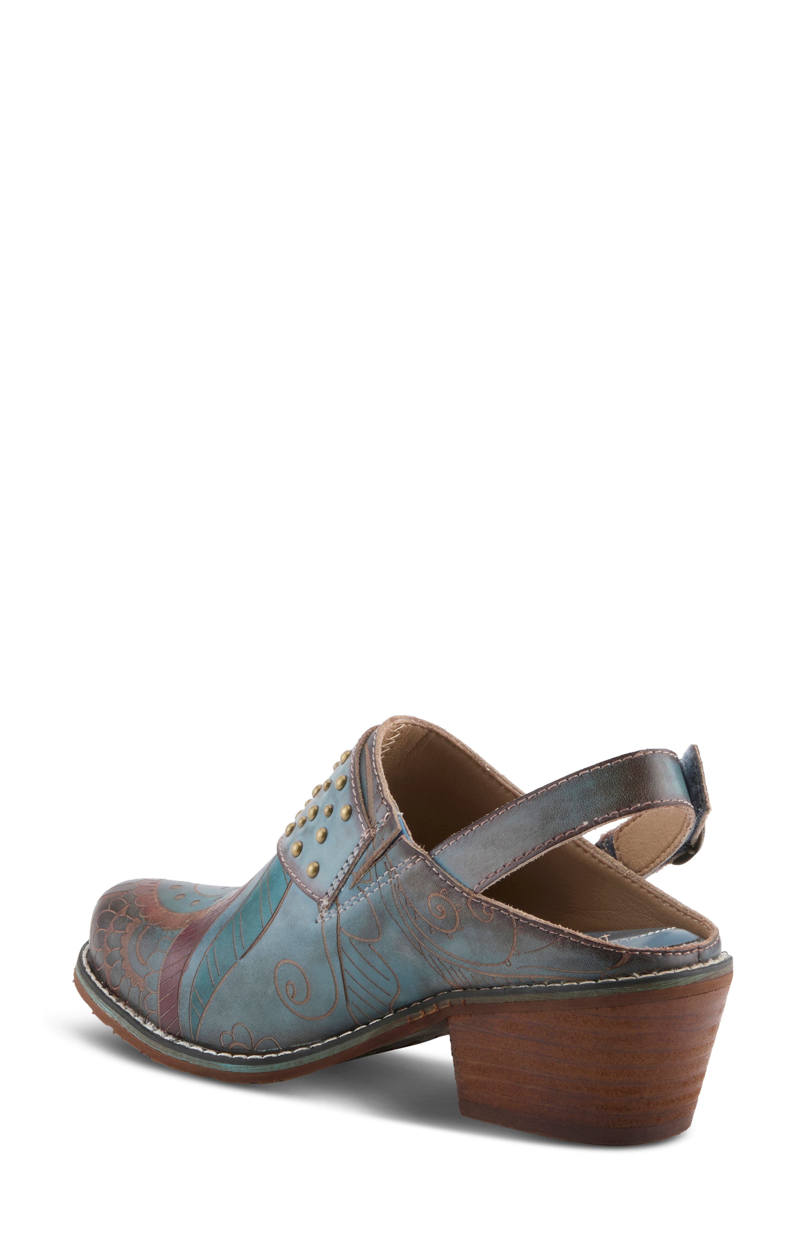 Daytona Studded Slingback Mule, Alternate, color, BLUE MULTI