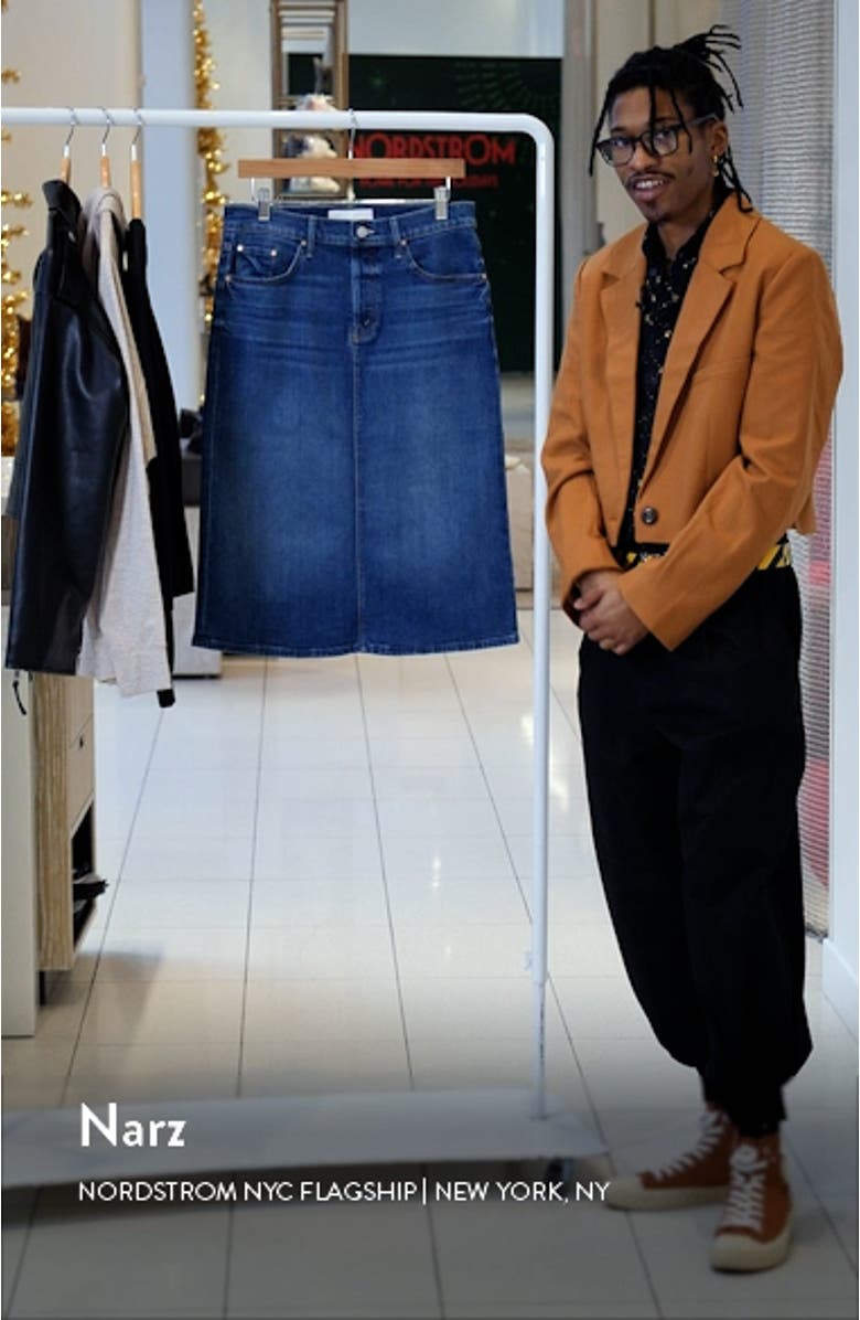 The Vagabond Denim Midi Skirt, sales video thumbnail