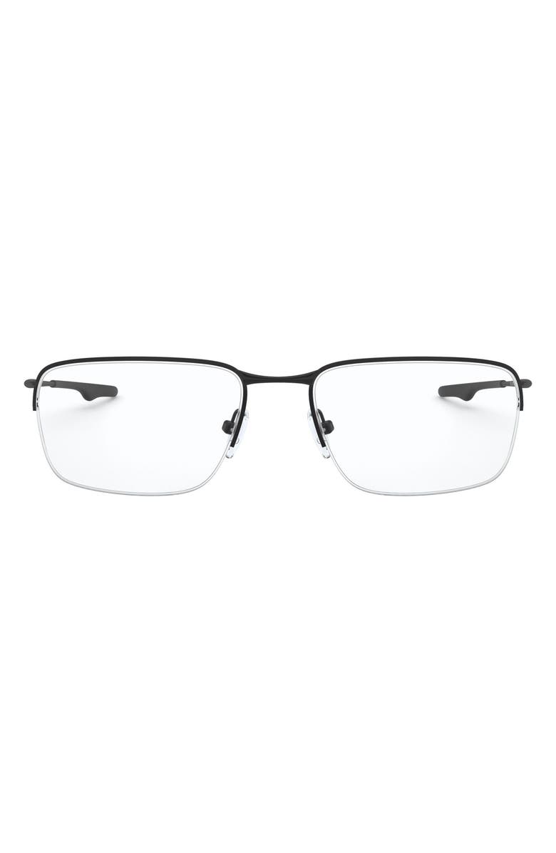 Oakley Wingback SQ 54mm Semirimless Rectangular Optical Glasses, Main, color, Black