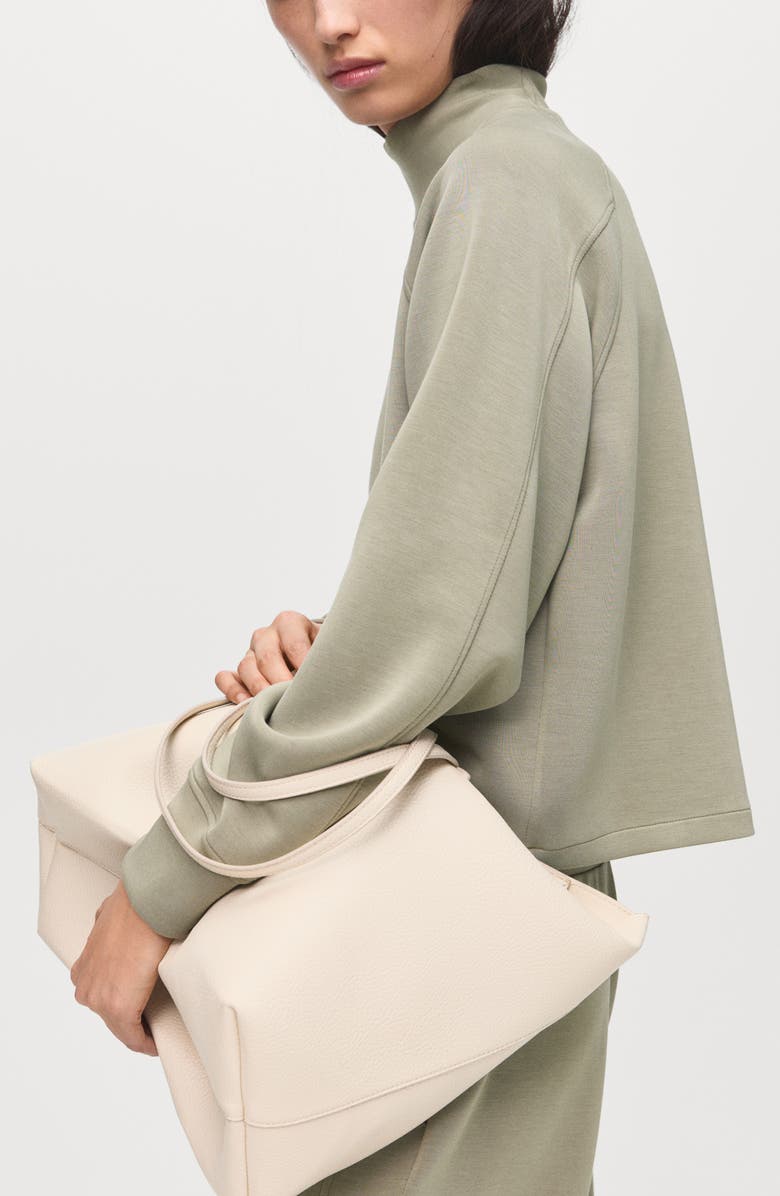 MANGO Mock Neck Sweatshirt, Main, color, Khaki Green
