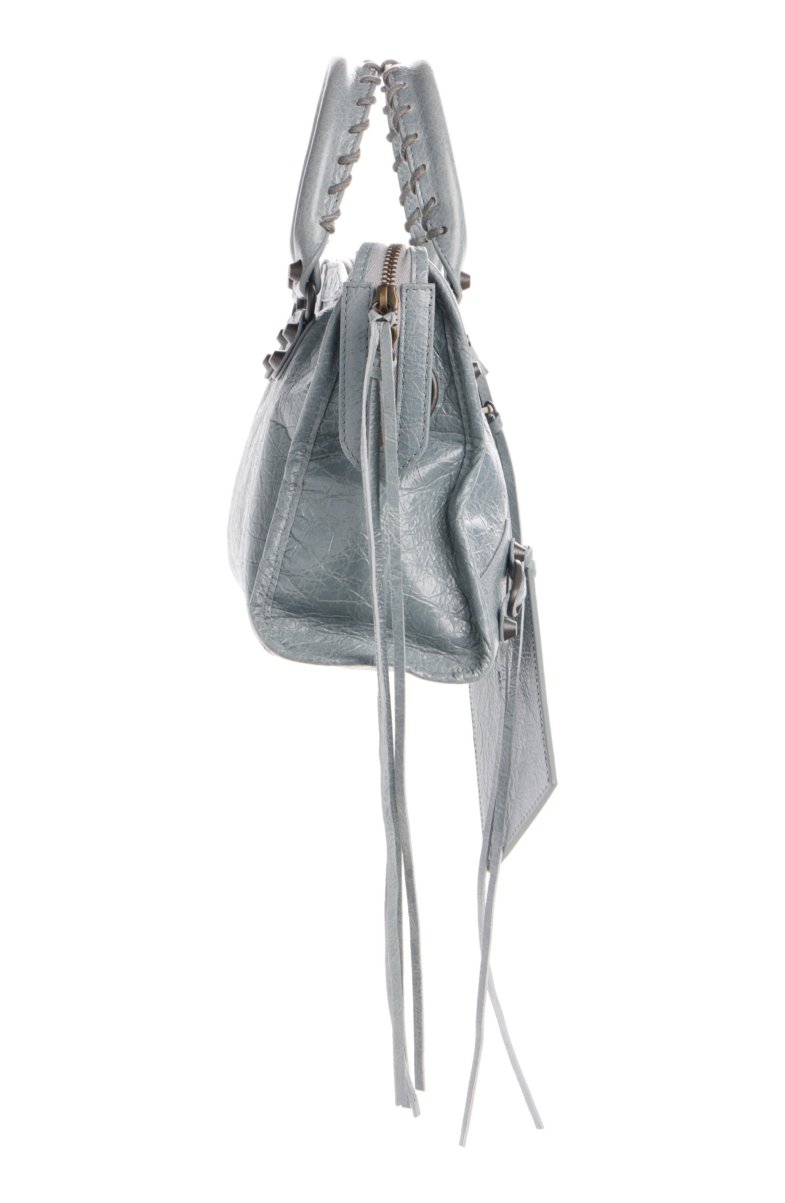 Small Le City Arena Leather Top Handle Bag, Alternate, color, 4751 BLUE GREY