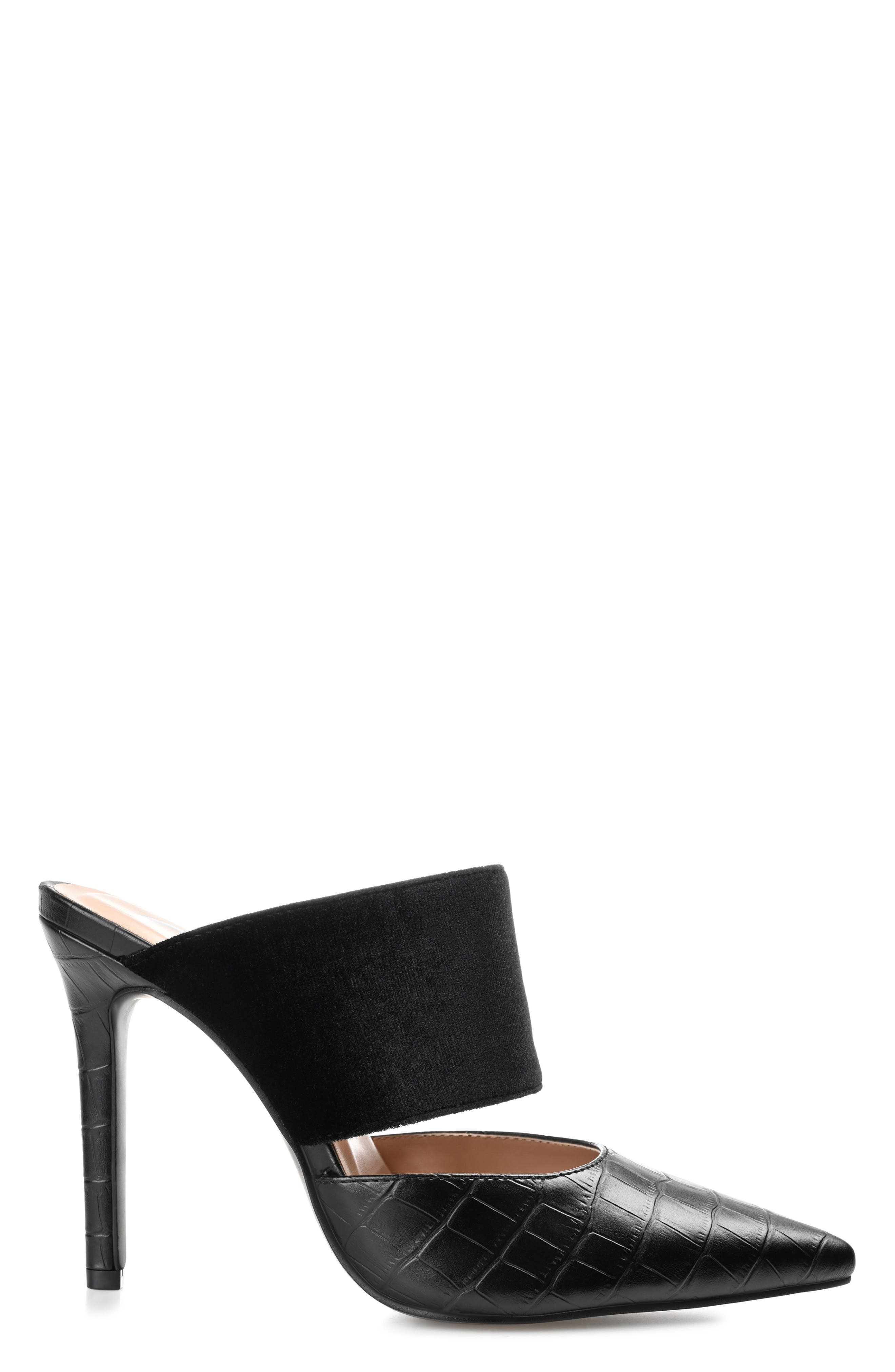 Journee Collection Sutonn Croc Embossed Mule Pump, Alternate, color, 