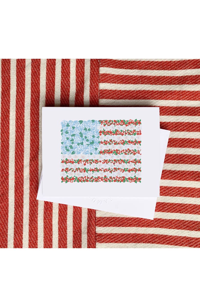 Ramus & Co USA Floral Flag Greeting Card Pack Set, Alternate, color, Multi-Pack