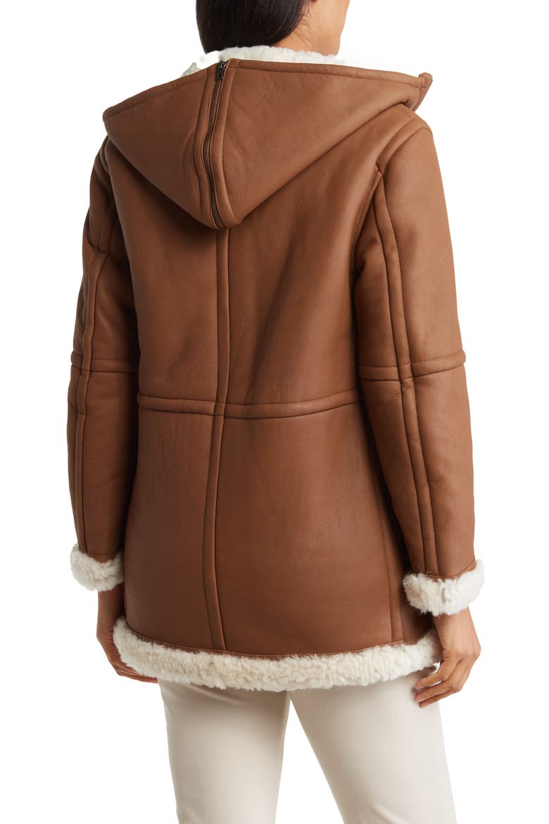 Reversible Genuine Shearling Lined Jacket, Alternate, color, PEARL/MOJAVE