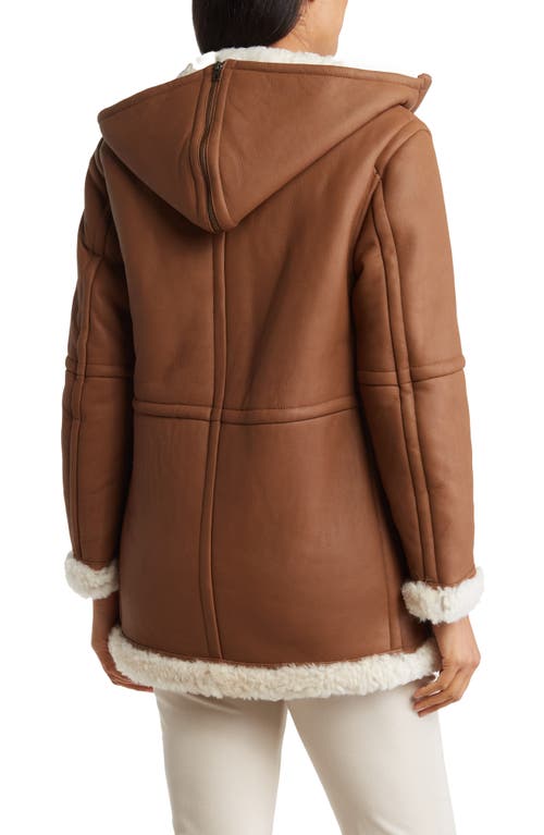 Vince Reversible Genuine Shearling Lined Jacket In Pearl/mojave