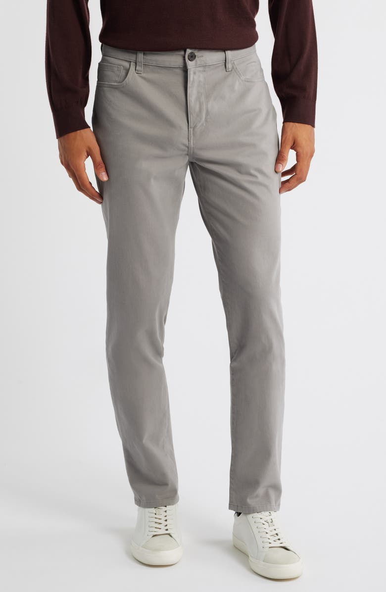 Vince Dylan Slim Fit Peached Stretch Cotton Pants, Main, color, Mouse