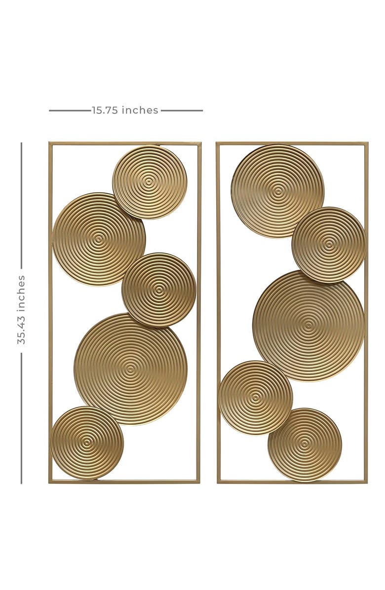 PARKLAND COLLECTION Set of 2 Stacked Circle Wall Decor, Alternate, color, 