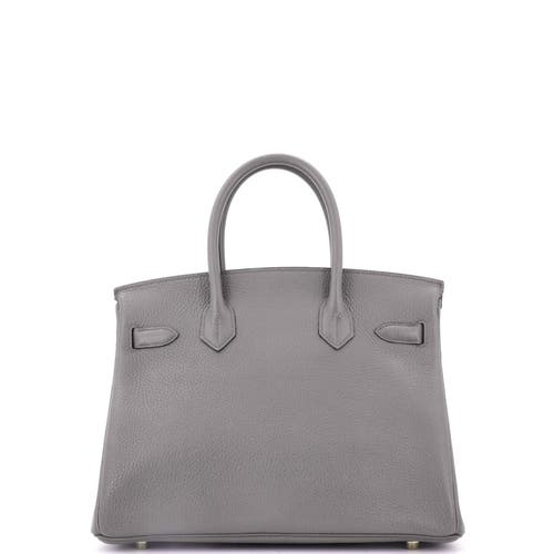 Pre-owned Hermes  Hermes Birkin Handbag Grey Togo With Gold Hardware 30 In Gray