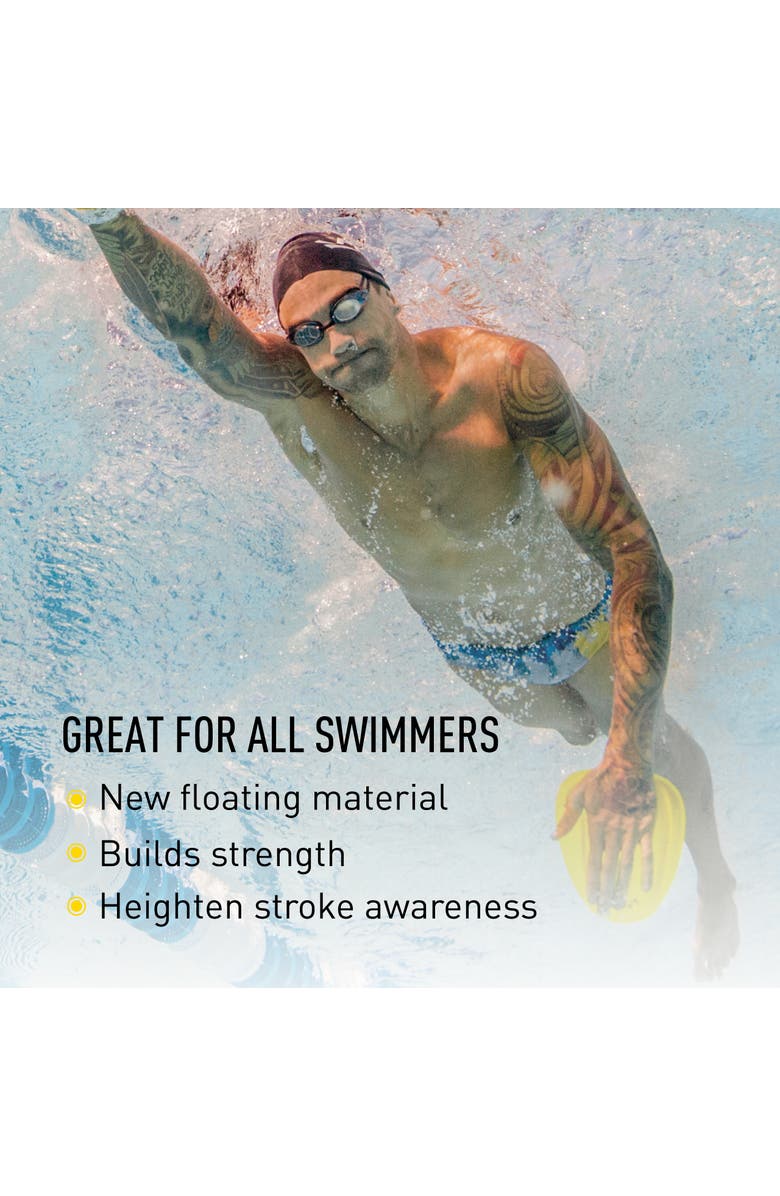 FINIS Agility Floating Swim Paddles Strapless Design for Stroke Technique Instant Feedback, Alternate, color, Yellow