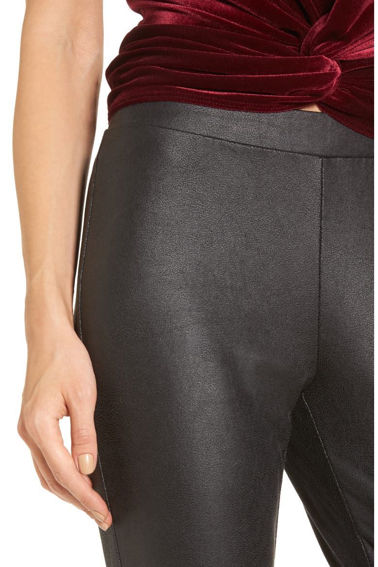 Faux Leather Leggings, Alternate, color, BLACK CAVIAR