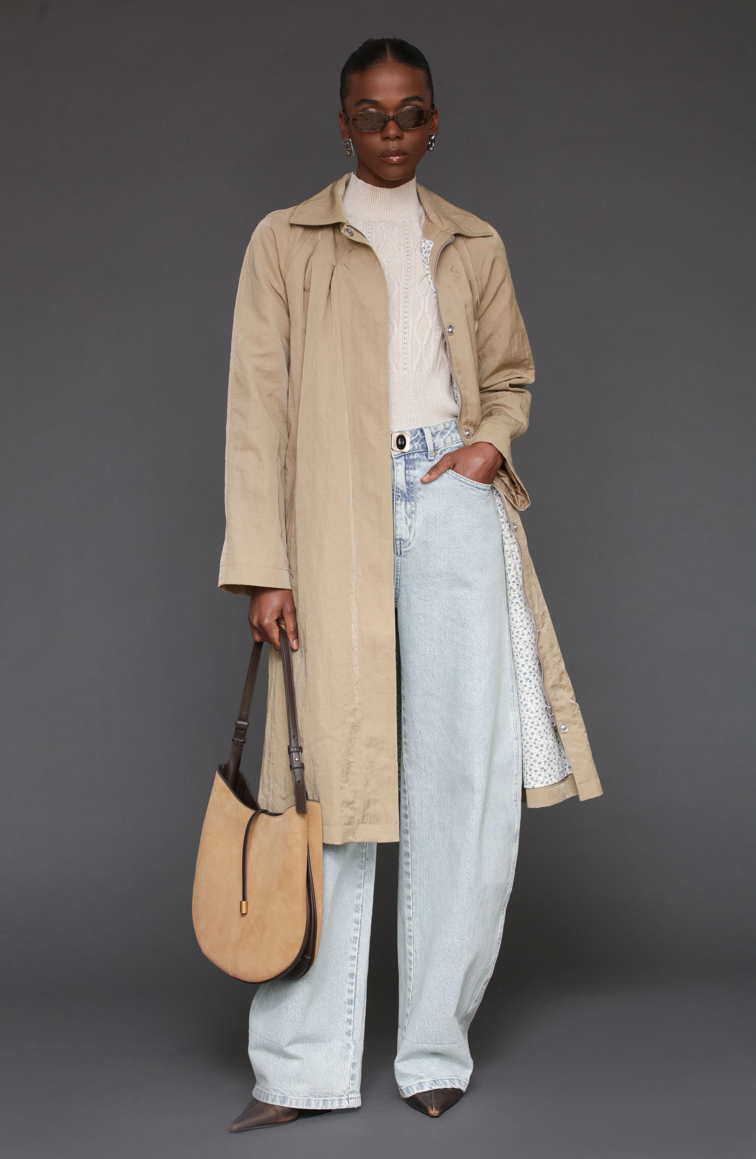Nylon Pleated Rain Trench Coat (Women) | Nordstromrack