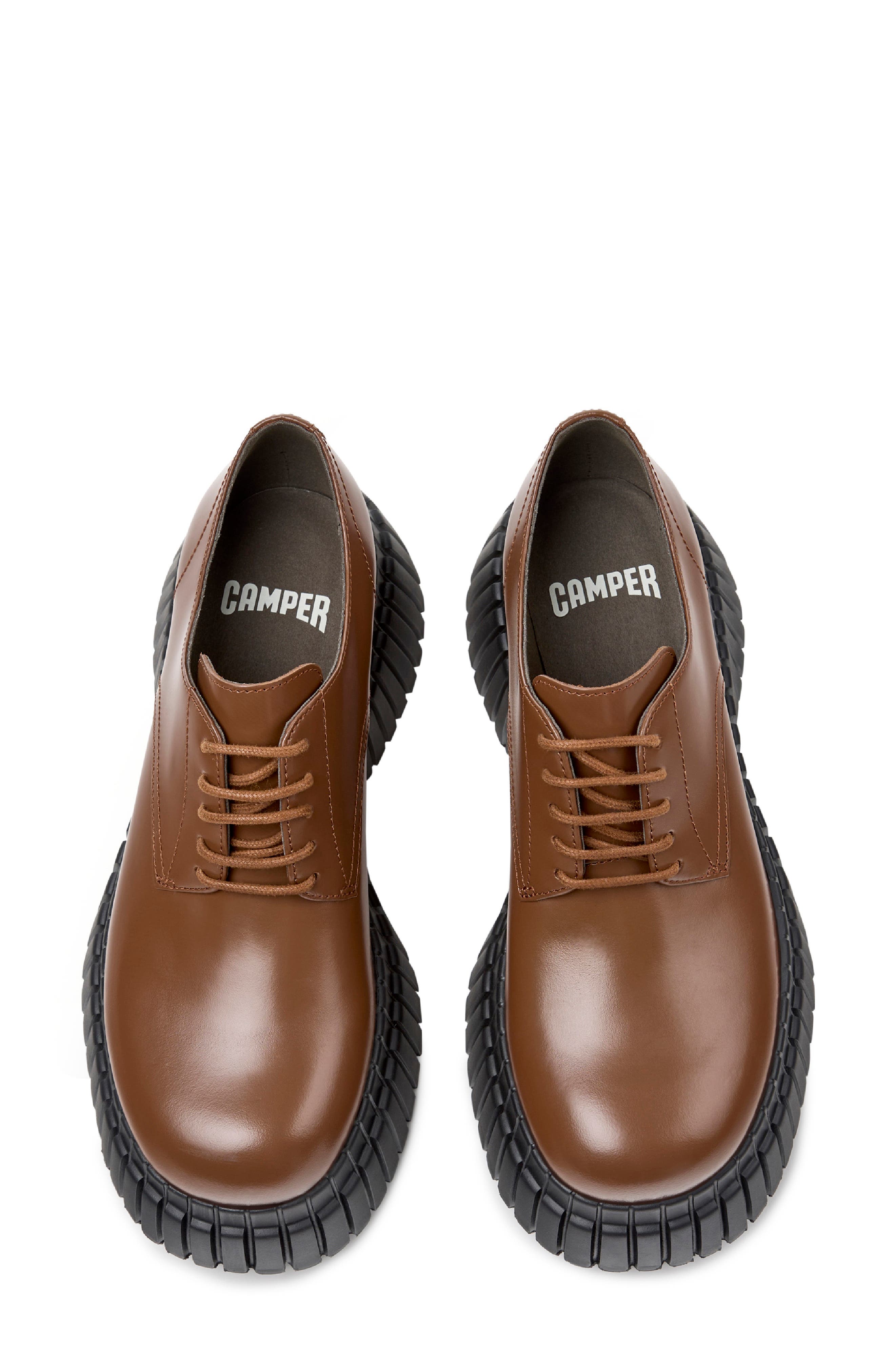 Pix BCN Leather Derby, Alternate, color, MEDIUM BROWN