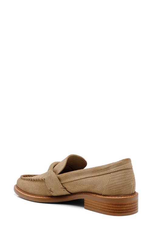 Free People Bedford Lizard Embossed Loafer In Oiled Silt
