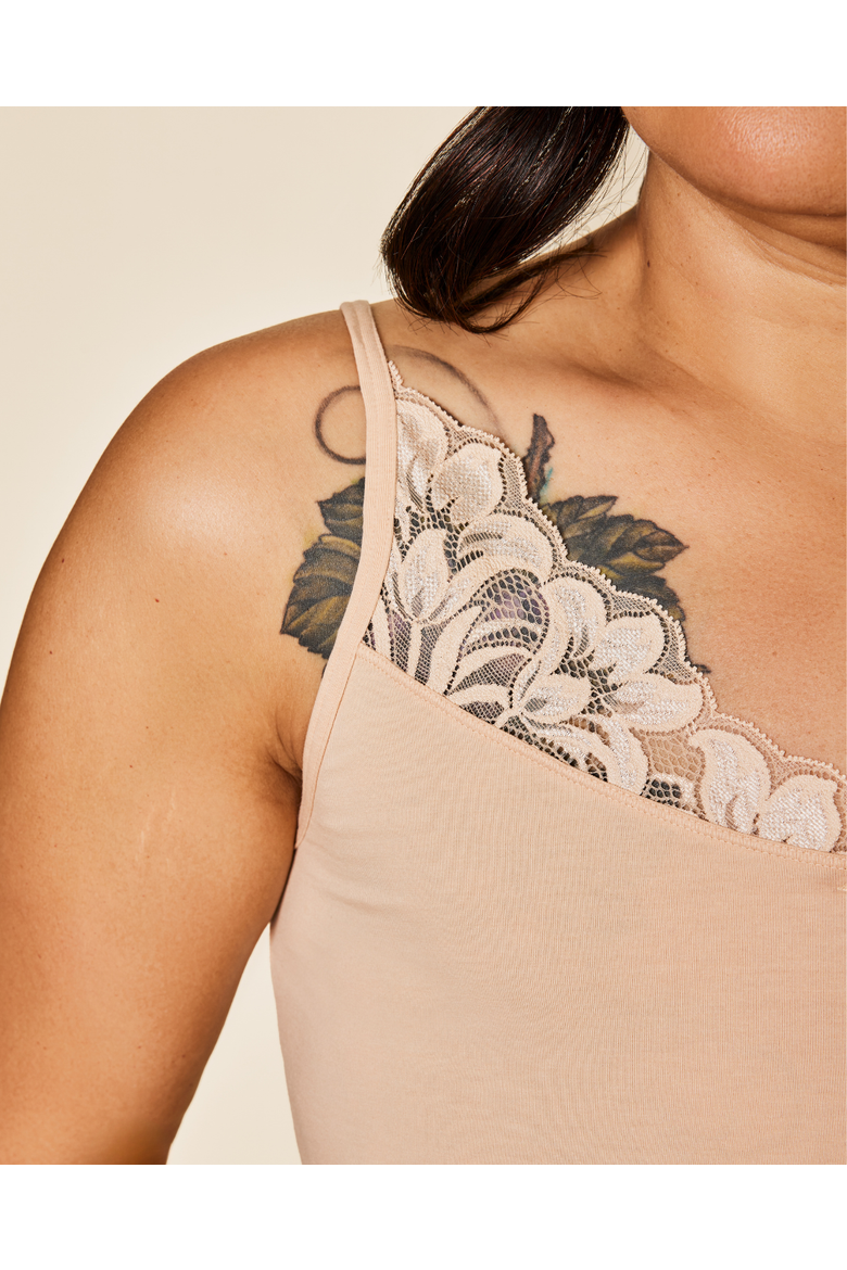 Luna Lace Cotton Cami 2-Pack, Alternate, color, Buff