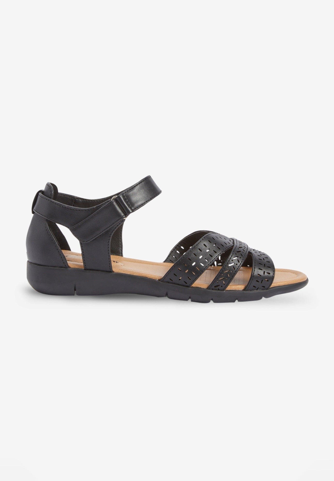 Comfortview The Christiana Sandal, Alternate, color, Black