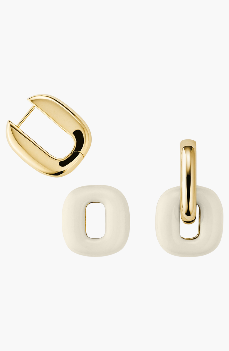 MEJURI Stevie Hoops, Alternate, color, Cream Enamel