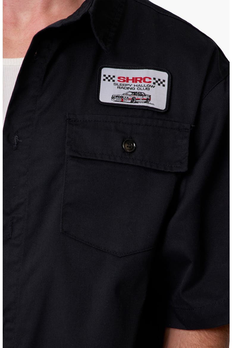 Patch Pocket Cotton Work Shirt, Alternate, color, BLACK