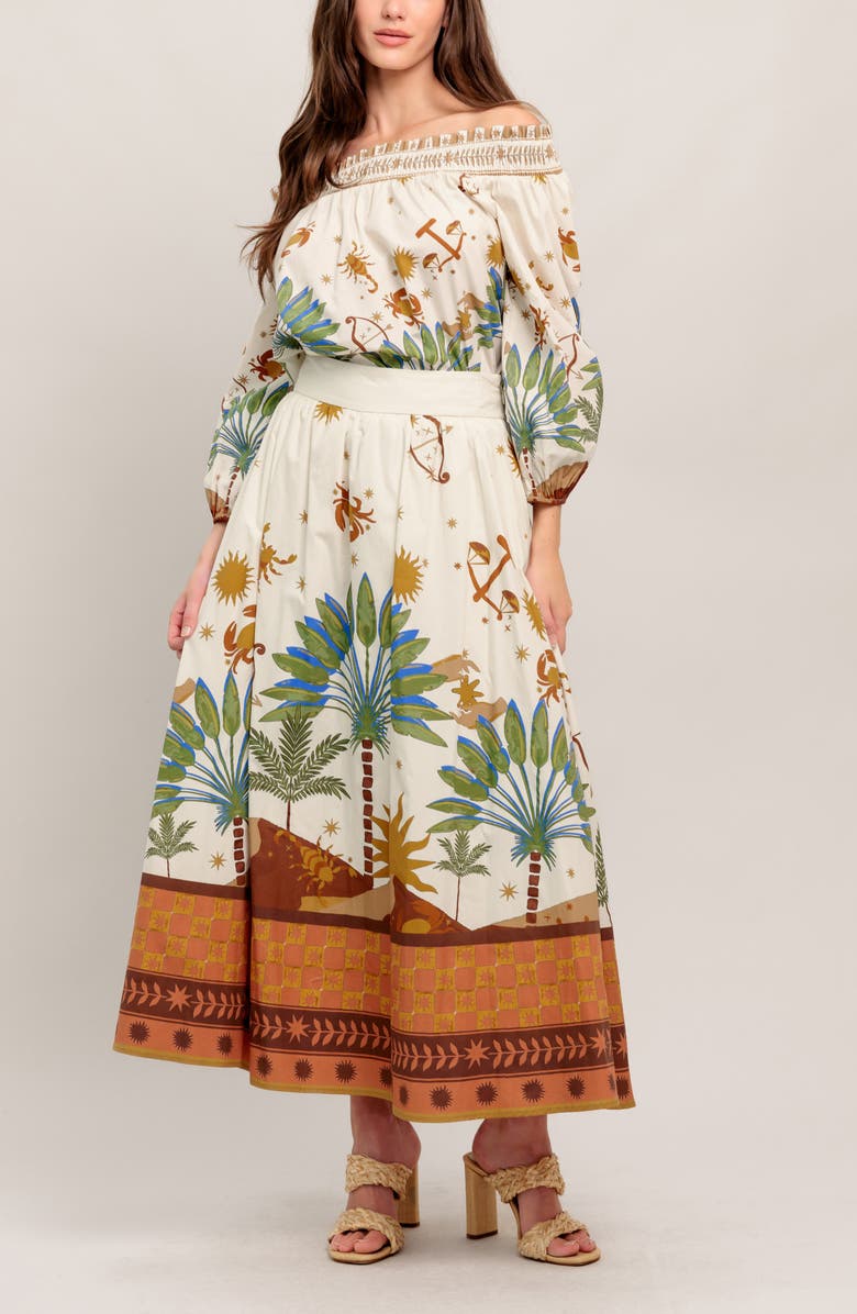 FLYING TOMATO Off The Shoulder Top, Alternate, color, Cream