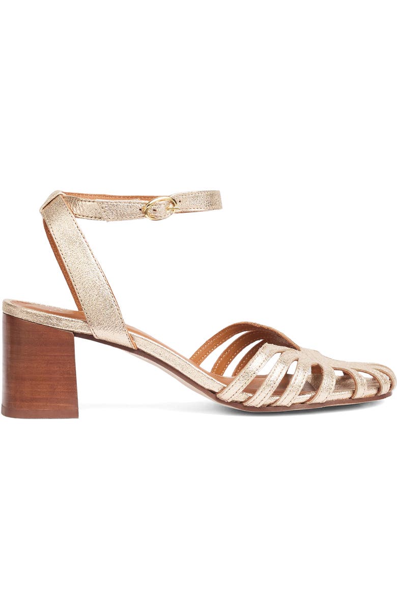 LK Bennett Plaited d'Orsay Sandal, Alternate, color, Gold